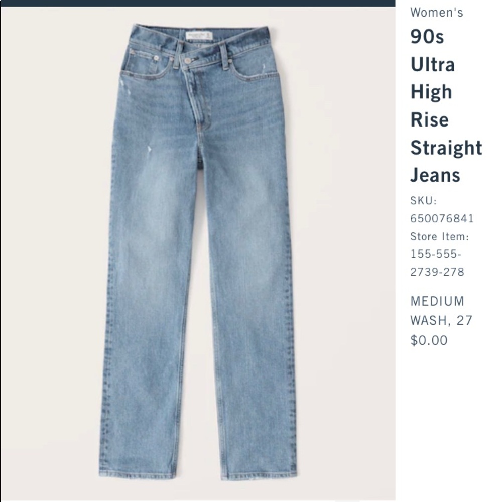 90s ultra high waist jeans. Size 27